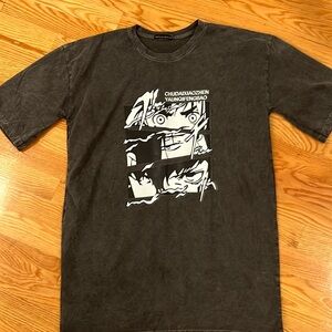 Men’s gray, acid wash, anime t-shirt, size large. Never worn.